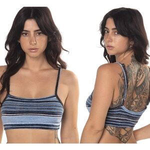 Solstice Intimates RTS Howl Track Bralette in Blue Stripe Size M